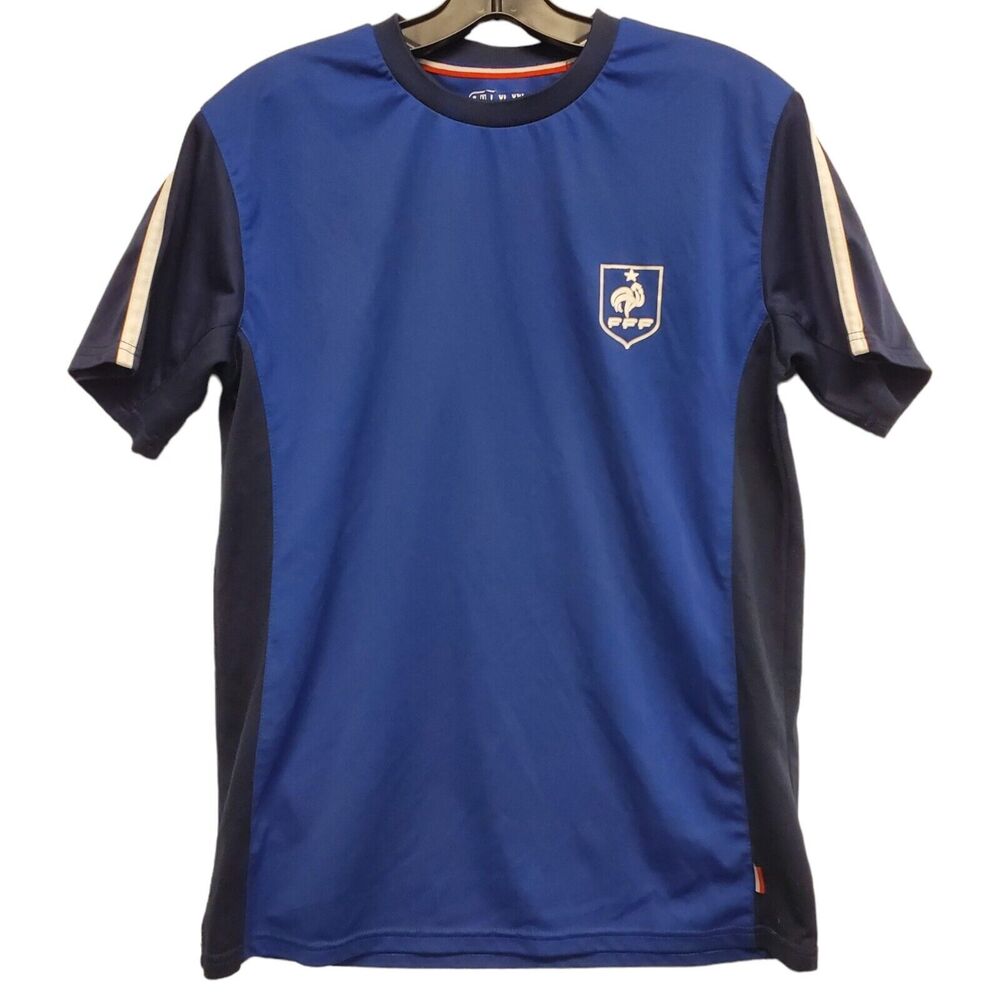 FRANCE FFF Jersey Mens Medium Blue EQUIPE DE FRANCE Soccer FIFA World Cup